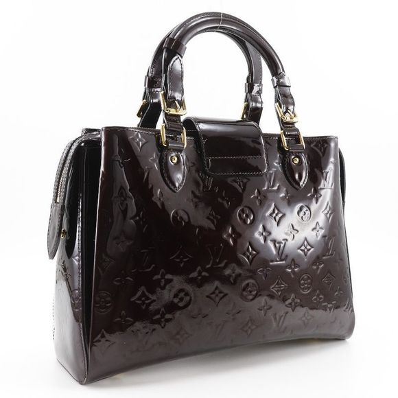 Louis Vuitton Melrose Avenue M93757 Monogram Vernis Amarante Gold Ladies Handbag - Picture 3 of 10